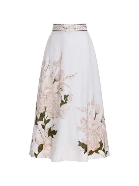 Agua by Agua Bendita Bergamota Gardenia midi skirt