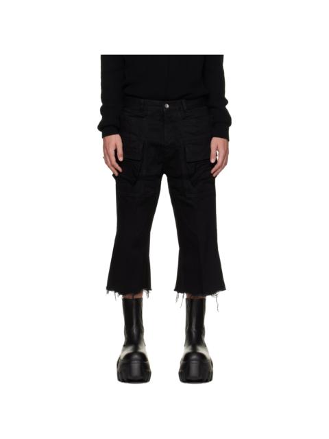 Rick Owens Black Tower Bolan Cutoff Cargo Pants
