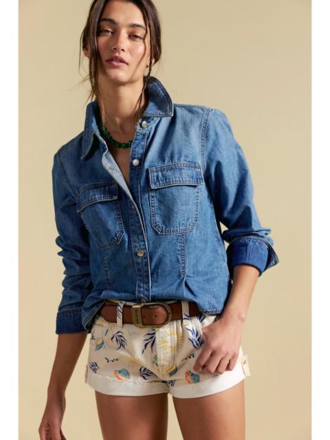 FREE PEOPLE We The Free Cali Cuffed Printed Shorts