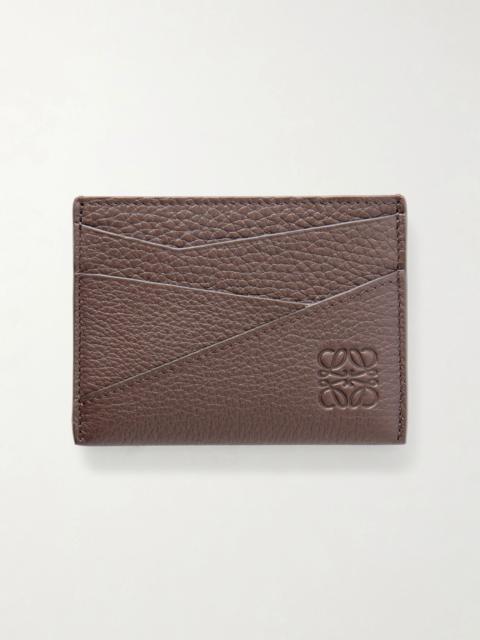 Loewe Puzzle Edge Anagram-Debossed Leather Cardholder Chocolate
