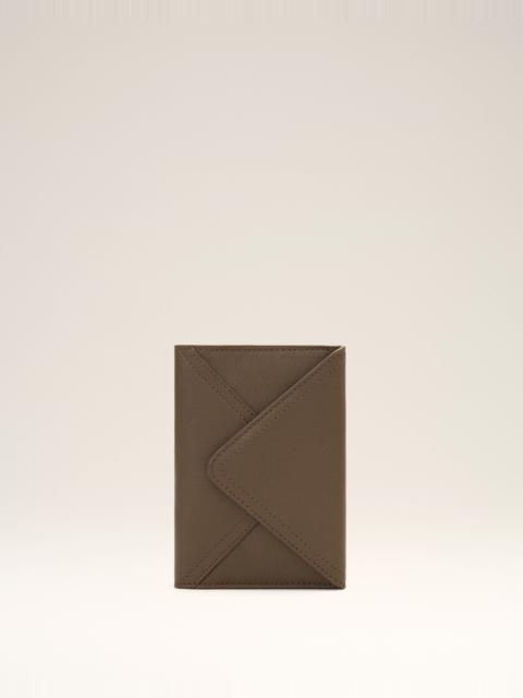 AMI Paris BROWN ETIENNE TAURILLON LEATHER ENVELOPE PASSPORT HOLDER
