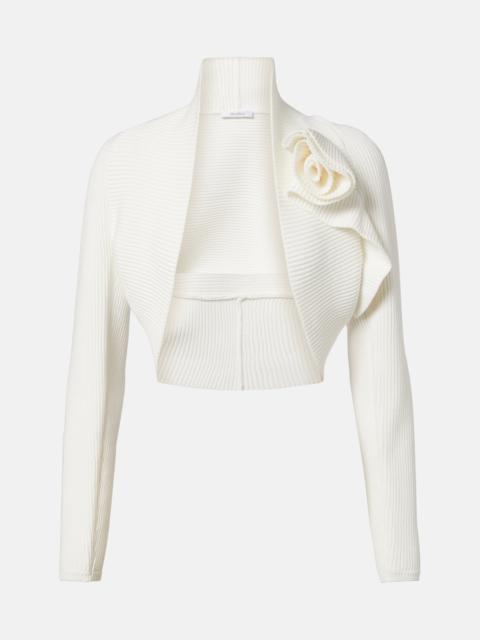 Max Mara Knitted floral-appliqué shrug