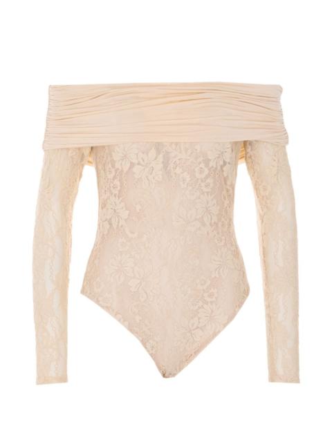 drape lace bodysuit