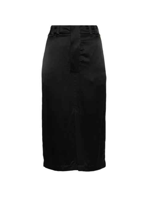 silk midi skirt