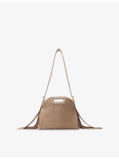 maje Miss M mini suede shoulder bag