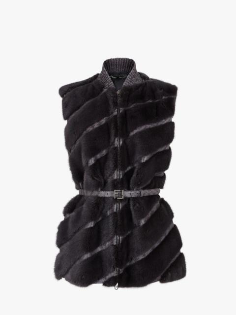 FENDI Gray mink gilet