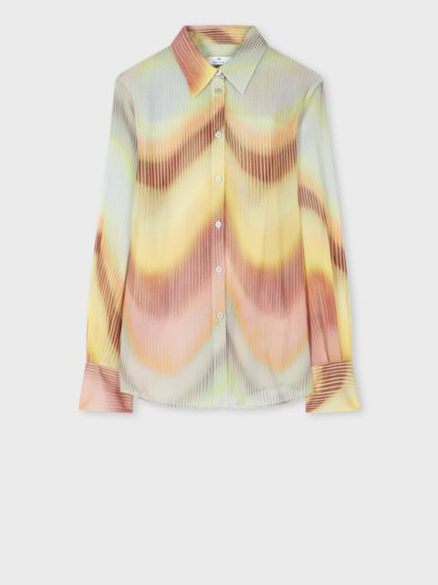Paul Smith Women's 'Gradient Wave' Crinkle Georgette Blouse