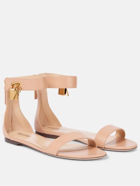 TOM FORD Padlock leather sandals