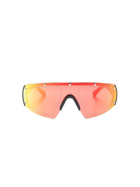 Moncler shield-frame mirrored sunglasses