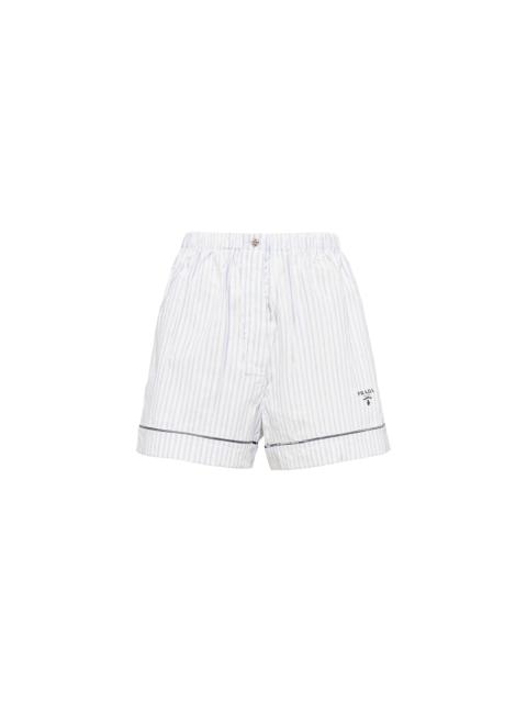 Prada Printed twill shorts
