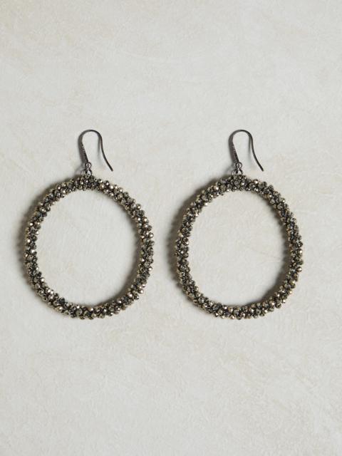 Brunello Cucinelli Pyrite hoop earrings