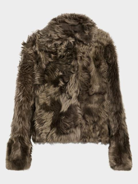 Yves Salomon Short Lamb Shearling Jacket