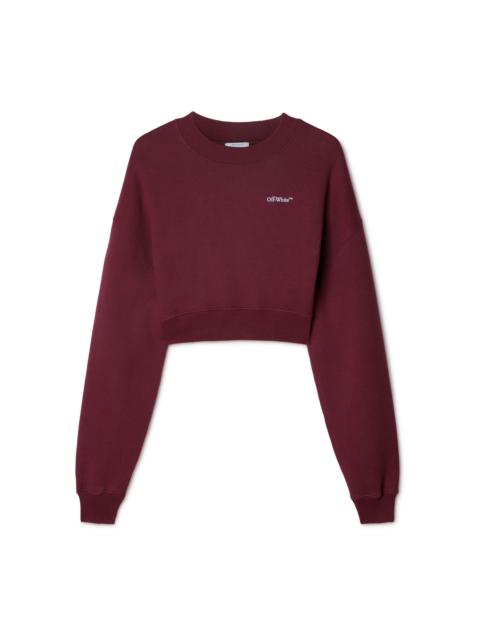 Off-White For All Book Crop Over Crew Burgundy Wh