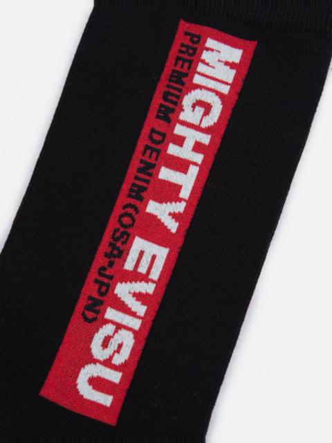 EVISU THREE-PACK LOGO JACQUARD LONG SOCKS