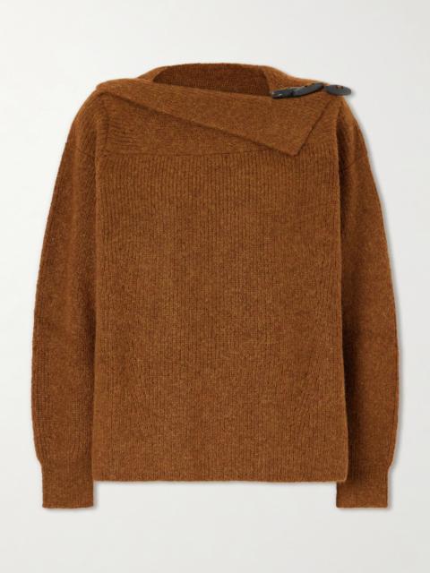 Isabel Marant Thais Button-detailed Ribbed Alpaca Wool-blend Sweater