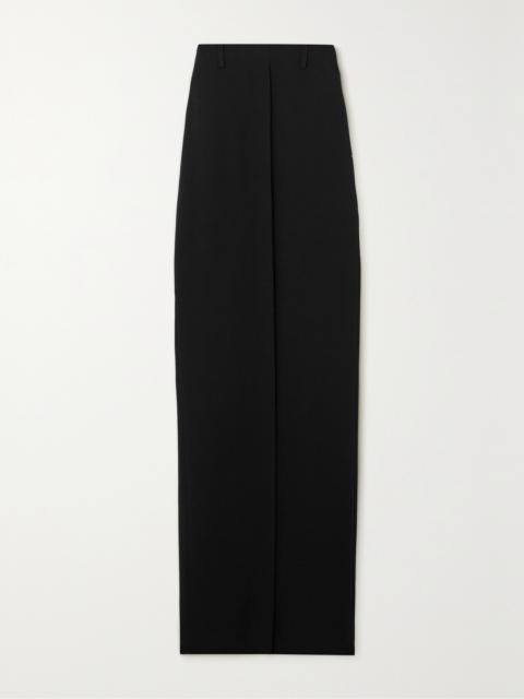 Dries Van Noten Layered Lace-trimmed Crepe Maxi Skirt