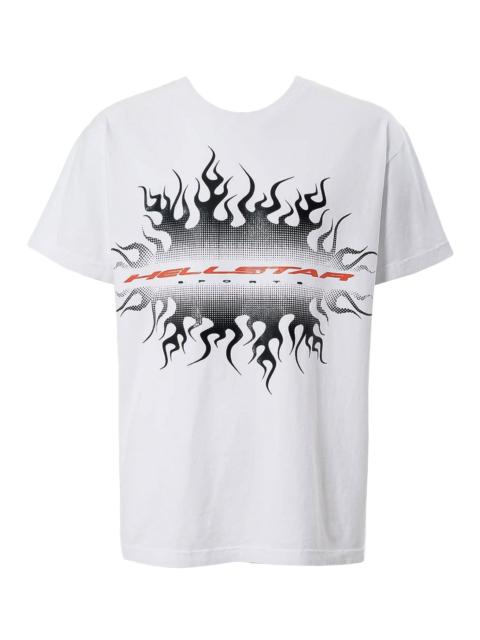 HELLSTAR Gradient Flame Sports Logo T-Shirt "White" HSR352