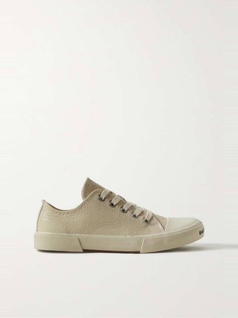 Paris textured-leather sneakers