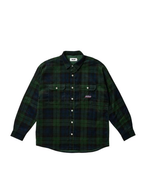 PALACE DROP SHOULDER CORD SHIRT TARTAN