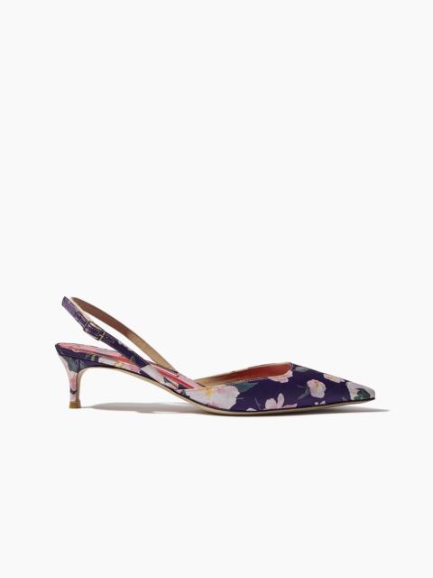 CAROLINA HERRERA Floral-Print Kitten Heel Slingback