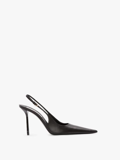 Victoria Beckham Victoria Stiletto Slingback 100 In Black Leather