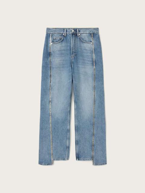 ALLSAINTS FRANKIE LOOSE FIT STUD DENIM JEANS