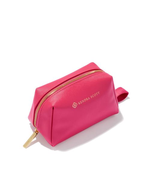 KENDRA SCOTT Small Cosmetic Zip Case in Hot Pink