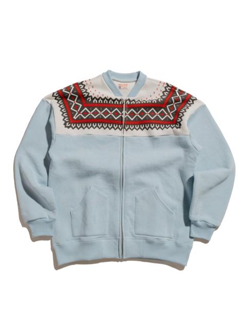 The Real McCoys The Real McCoy’s MC24112 Printed Snow Pattern F/Z Sweatshirt Saxe