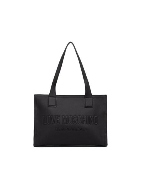 Moschino embossed-logo tote bag