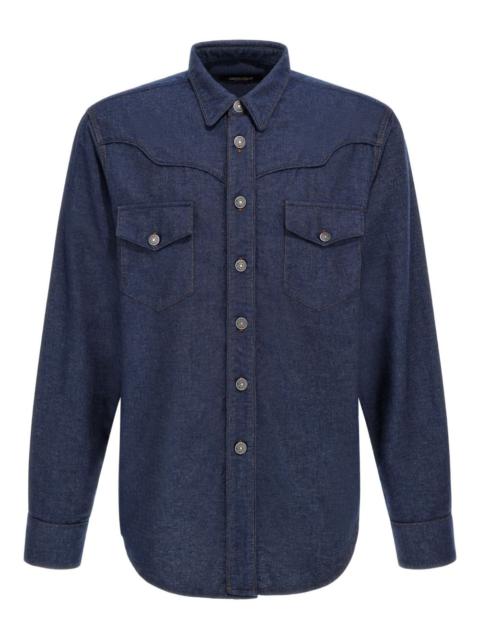 Roberto Cavalli pocket jeans shirt