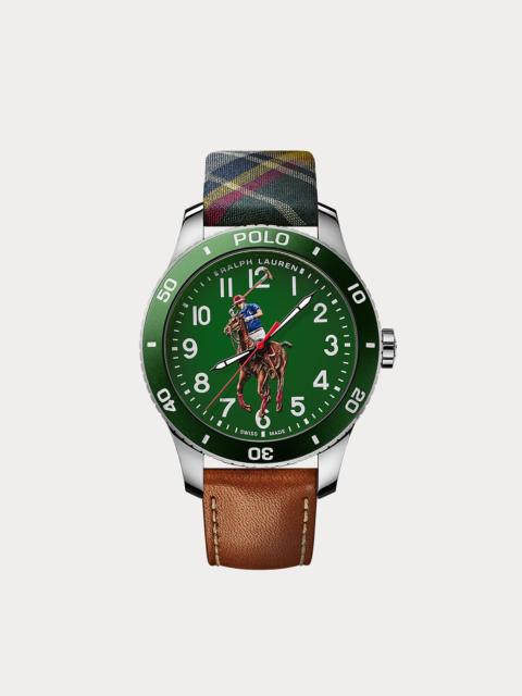 Polo Ralph Lauren 42 MM Polo Player Steel Green Dial