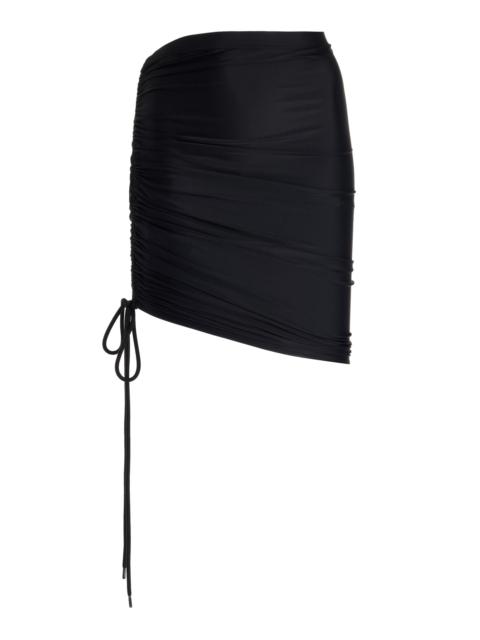 BALENCIAGA Gathered Stretch Mini Skirt black
