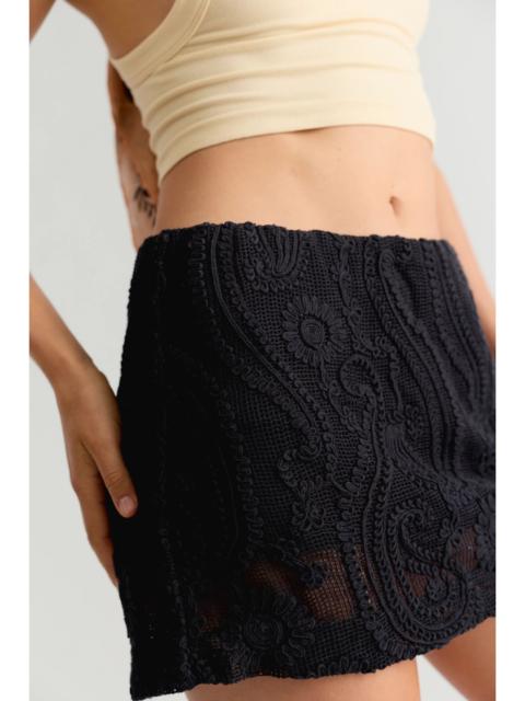 FREE PEOPLE My Little Micro Mini Lace Skort