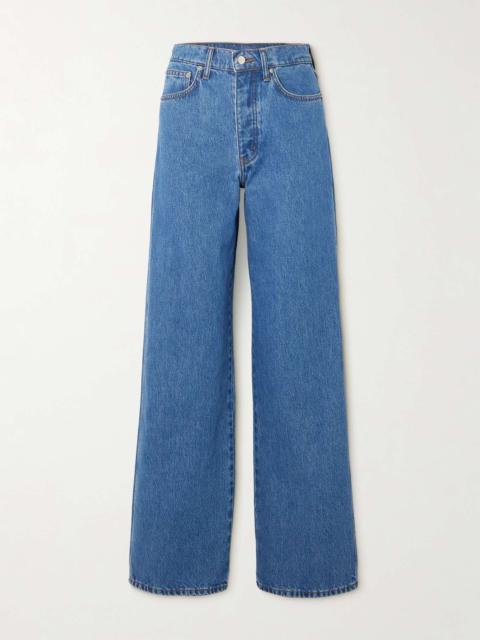 ST. AGNI + NET SUSTAIN high-rise wide-leg organic jeans