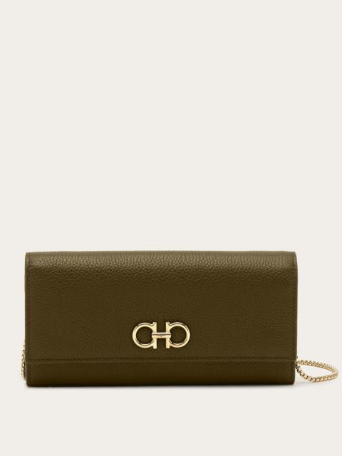 FERRAGAMO Gancini wallet with chain
