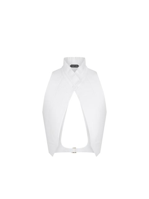 TOM FORD BACKLESS PETITE WAISTCOAT WITH PLEATED DETAILS