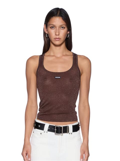 Ksubi ORIGIN KNIT TANK STONE LUREX