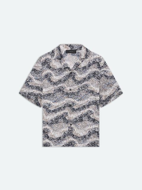 AMIRI WAVY EMBELLISHED BOWLING SHIRT