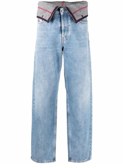 Diesel layer-detail tapered jeans