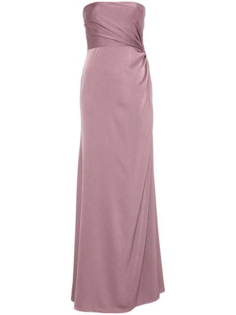 ALEX PERRY twist-detail satin gown