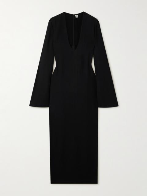 TOTEME Draped Knitted Maxi Dress