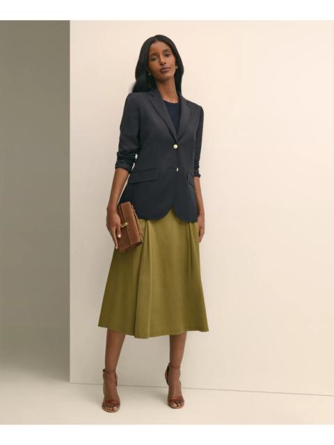 Brooks Brothers Cotton Twill A-Line Skirt