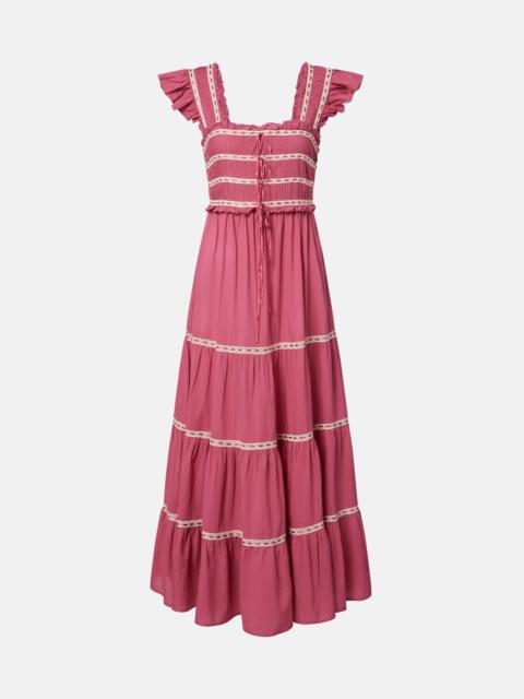 RIXO Chandra tiered cotton midi dress