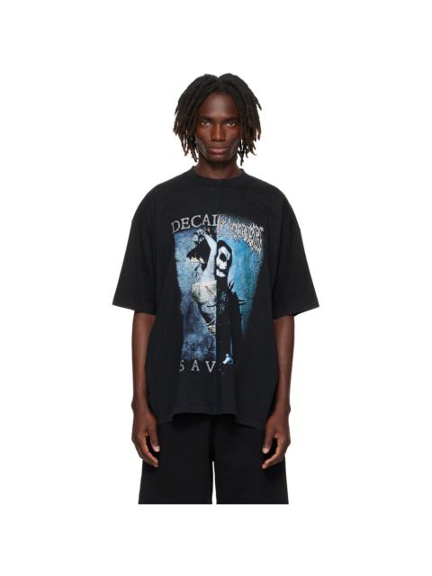 VETEMENTS Black Cradle of Filth Cut-Up Oversized T-Shirt