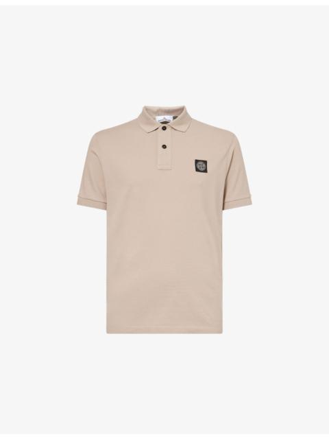 Stone Island Regular-Fit Logo-Patch Stretch-Cotton Polo Shirt