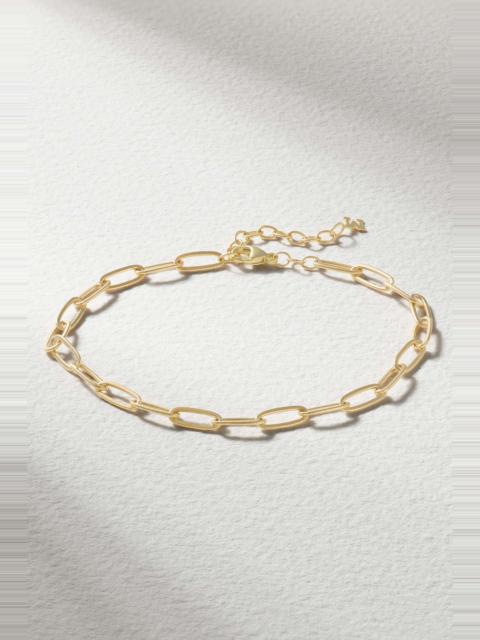 Paperclip Chain 14-karat gold bracelet