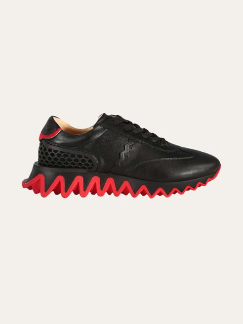 Christian Louboutin Men's Loubishark Flat Leather Red-Sole Runner Sneakers