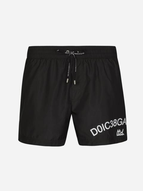 Short swim trunks with Dolce&Gabbana logo