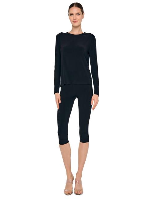 NORMA KAMALI CROPPED LONG SLEEVE T