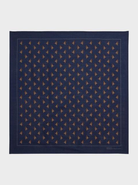 Polo Ralph Lauren Men's Duck-Print Wool Challis Bandanna